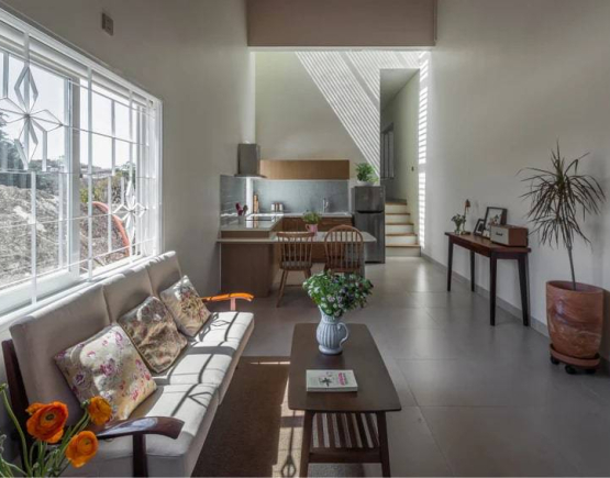 Ngôi nhà 80 m²,  mặt tiền chỉ 3,5m theo phong cách tối giản